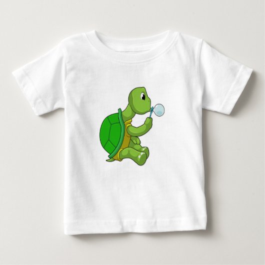 Schildkröte mit Seifenblasen Baby T-shirt (Vorderseite)