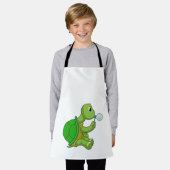 Schildkröte mit Seifenblasen Schürze (Getragen)