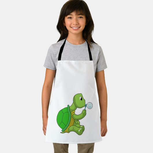 Schildkröte mit Seifenblasen Schürze (Insitu)