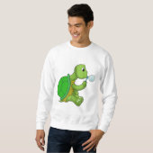 Schildkröte mit Seifenblasen Sweatshirt (Vorne ganz)