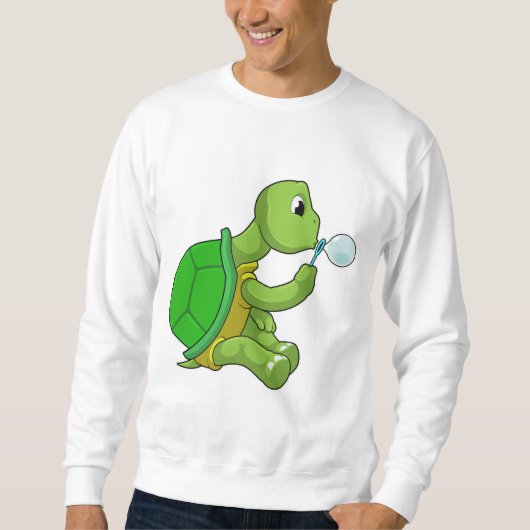 Schildkröte mit Seifenblasen Sweatshirt (Vorderseite)