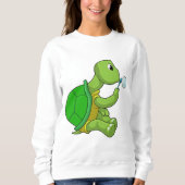 Schildkröte mit Seifenblasen Sweatshirt (Vorderseite)