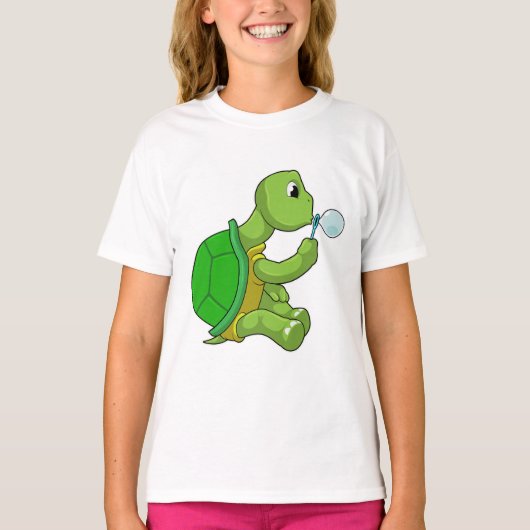 Schildkröte mit Seifenblasen T-Shirt (Vorderseite)