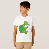 Schildkröte mit Seifenblasen T-Shirt (Vorne ganz)