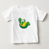 Schildkröte mit Tasse Kaffee Baby T-shirt (Vorderseite)