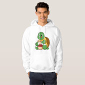 Schildkröte mit Tasse Kaffee Hoodie (Vorne ganz)
