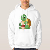 Schildkröte mit Tasse Kaffee Hoodie (Vorderseite)