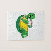 Schildkröte mit Tasse Kaffee Puzzle (Horizontal)