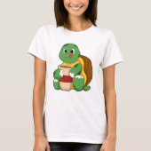 Schildkröte mit Tasse Kaffee T-Shirt (Vorderseite)