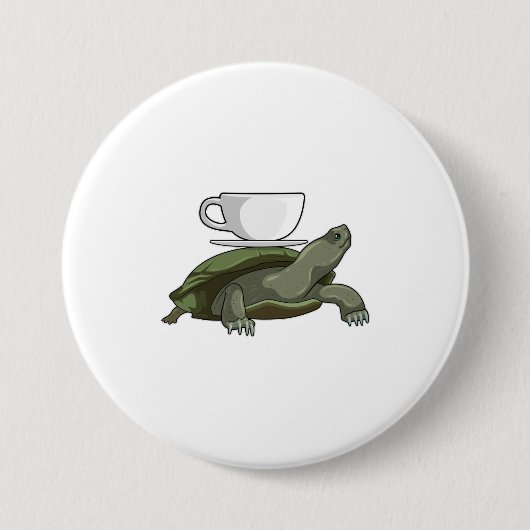 Schildkröte mit Teacup Button (Vorderseite)