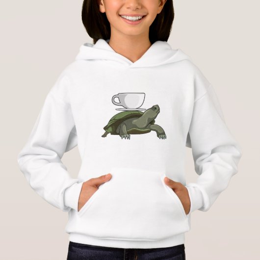 Schildkröte mit Teacup Hoodie (Vorderseite)
