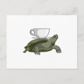 Schildkröte mit Teacup Postkarte (Vorderseite)
