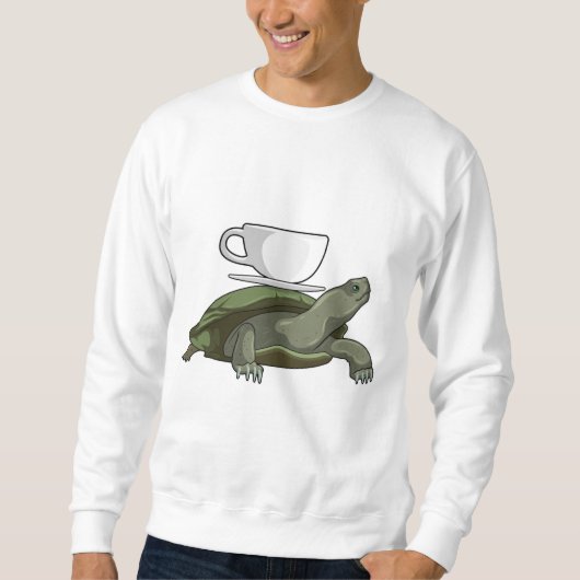 Schildkröte mit Teacup Sweatshirt (Vorderseite)