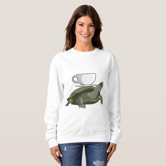 Schildkröte mit Teacup Sweatshirt (Vorne ganz)