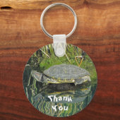 Schildkröte mit Wasser Reflection Wildlife Danke Schlüsselanhänger (Vorderseite)