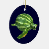 Schildkröte mit Wassermelone Keramik Ornament (Rechts)
