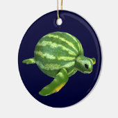 Schildkröte mit Wassermelone Keramik Ornament (Links)