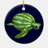 Schildkröte mit Wassermelone Keramik Ornament (Hinten)