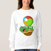 Schildkröte mit Wasserpolo Sweatshirt (Vorderseite)