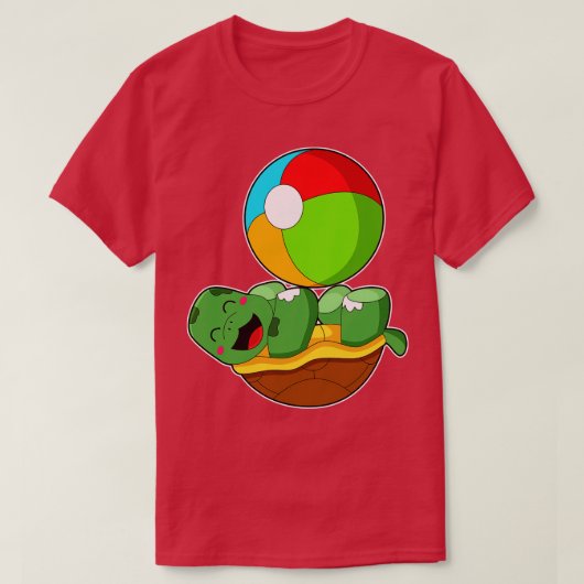 Schildkröte mit Wasserpolo T-Shirt (Design vorne)