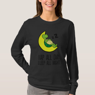Schildkröte Müde Den ganzen Tag Schlafen Die ganze T-Shirt