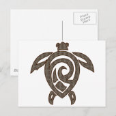 Schildkröte-Muschel Postkarte (Vorne/Hinten)