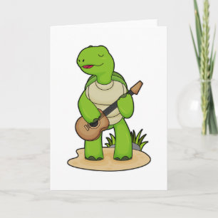 Schildkröte Musiker Gitarrenmusik Karte