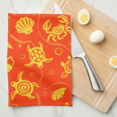 Schildkröte-Muster Geschirrtuch (Viertel Falte)