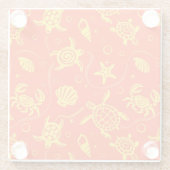 Schildkröte-Muster Glasuntersetzer (Rückseite)