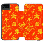 Schildkröte-Muster Incipio iPhone Geldbeutel-Hülle (Folio Geöffnet)
