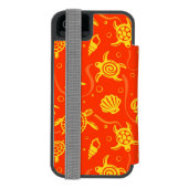 Schildkröte-Muster Incipio iPhone Geldbeutel-Hülle (Folio Rückseite)