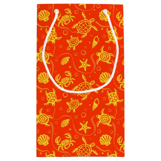 Schildkröte-Muster Kleine Geschenktüte (Rückseite)