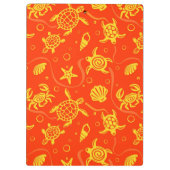 Schildkröte-Muster Klemmbrett (Rückseite)