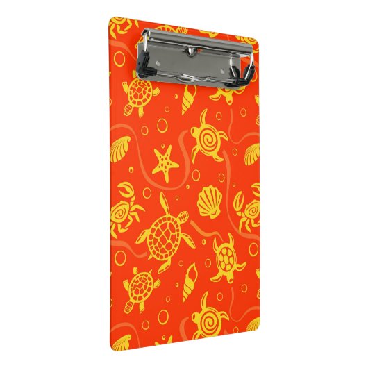 Schildkröte-Muster Mini Klemmbrett (Schrägansicht)