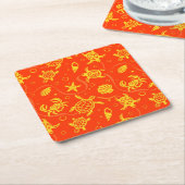 Schildkröte-Muster Rechteckiger Pappuntersetzer (angewinkelt)