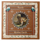 Schildkröte Mutter Erde Energie Fliese (Vorderseite)