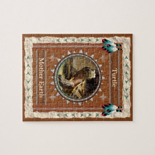 Schildkröte - Mutter Erde- Jigsaw-Puzzle mit Box Puzzle (Horizontal)