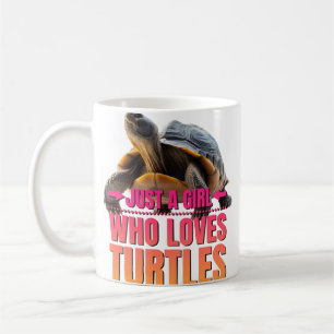 Schildkröte nur ein Mädchen, das Schildkröten lieb Kaffeetasse