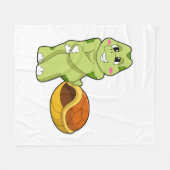 Schildkröte ohne Muschel Shy.PNG Fleecedecke (Vorderseite (Horizontal))