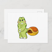 Schildkröte ohne Muschel Shy.PNG Postkarte (Vorne/Hinten)