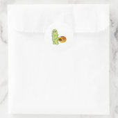 Schildkröte ohne Muschel Shy.PNG Runder Aufkleber (Tasche)