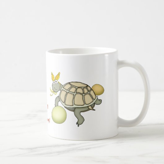 Schildkröte-Osterhase mit Eiern! Kaffeetasse (Rechts)
