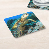 Schildkröte-Paare Rechteckiger Pappuntersetzer (angewinkelt)
