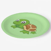 Schildkröte-PapierTeller Pappteller (Schrägansicht)