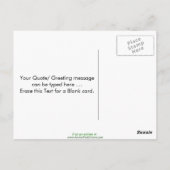 Schildkröte Postkarte (Rückseite)