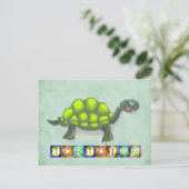 Schildkröte Postkarte (Stehend Vorderseite)