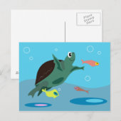 Schildkröte Postkarte (Vorne/Hinten)