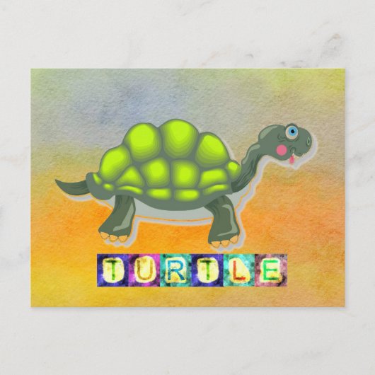 Schildkröte Postkarte (Vorderseite)