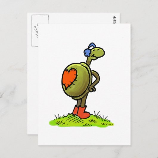 Schildkröte Postkarte (Vorne/Hinten)