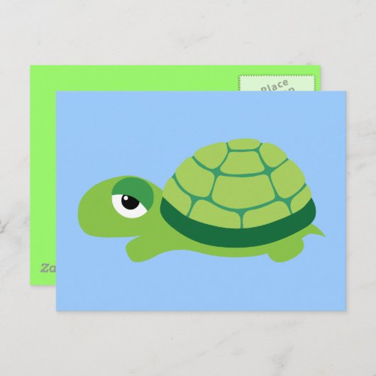 Schildkröte Postkarte (Vorne/Hinten)